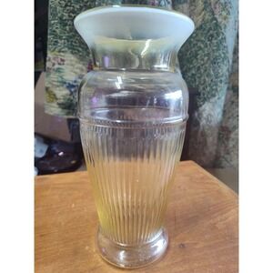 Yellow Fenton Adam's‎ Rib Pattern 9.5" Vase